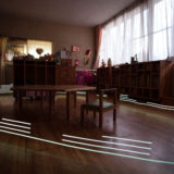 Light painting reveals radiation levels at the Soramame nursery school in Fukushima city